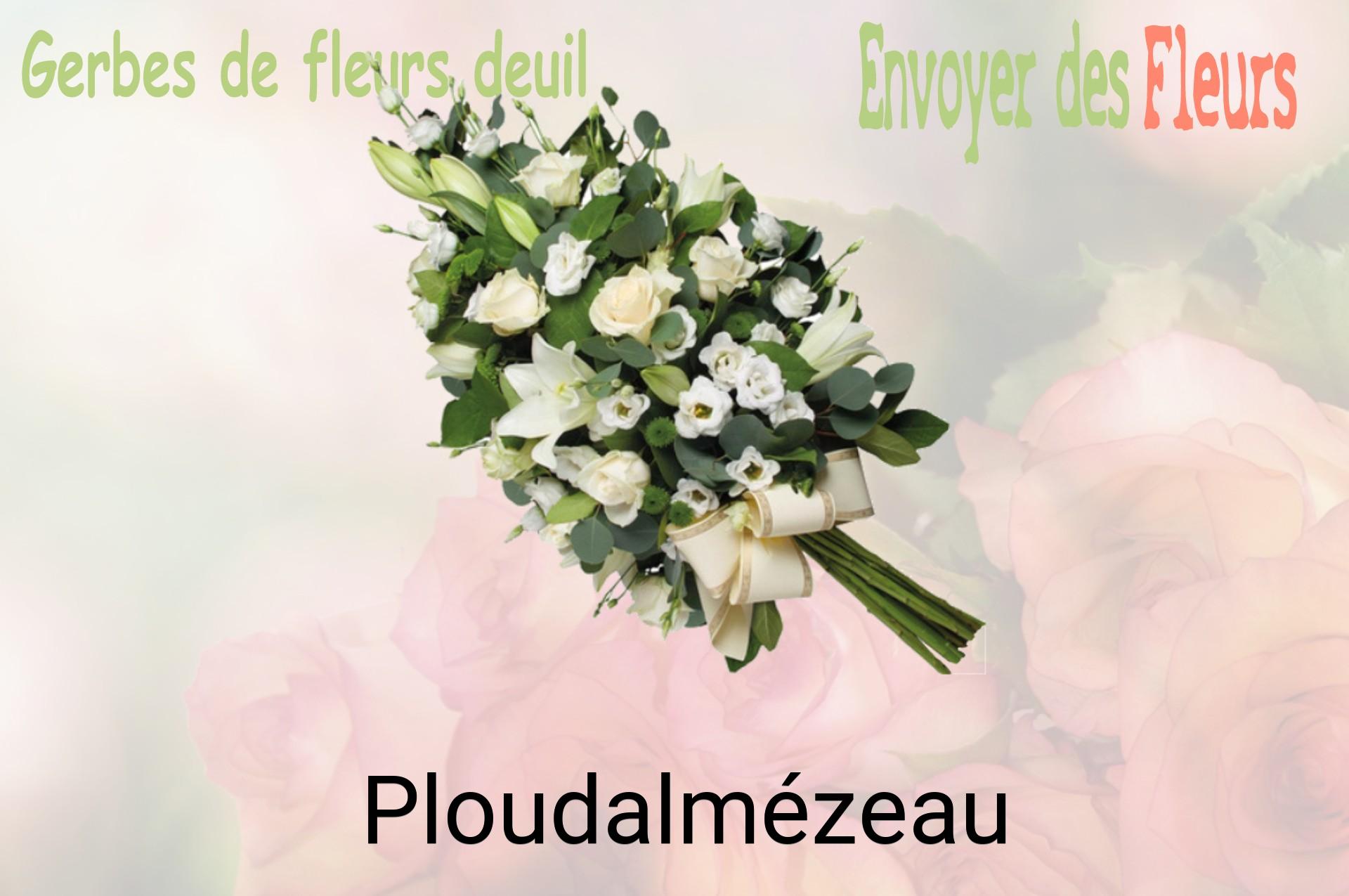 Gerbe de fleurs de deuil livrée à Ploudalmézeau